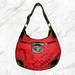 Coach Bags | Coach Killer Red Bag With Red Coach Monogram And Dark Brown Leather | Color: Red | Size: Os