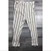 Zara Pants & Jumpsuits | New Zara White Cream Striped Cotton Linen Dress Harem Ankle Pants Skinny Trouser | Color: Gray/White | Size: Xs