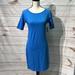 Lularoe Dresses | 3/$20 Lularoe Solid Blue Julia Bodycon Dress - Size Medium | Color: Blue | Size: M