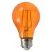 SYLVANIA 40301 Orange Filament A19 Ultra LED Light Bulb Colored Glass Lamps 4.5 Watts for Decorative and Accent Lighting