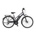 Fischer E-Bike Trekking, VIATOR 2.0 Elektrofahrrad für Damen, RH 44 cm, Hinterradmotor 45 Nm, 48 V Akku, dunkel anthrazit matt, 28 Zoll