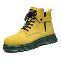 QZQMFXD Cashed Cotton Shoes, High Top Boots, Tooling Boots, Winter Men's Shoes, High Tubular Tooling Boots, Motorcycle Boots