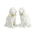 Chelsea House Dog 2 Piece Figurine Set Porcelain/Ceramic in Blue/White | 14 H x 6 W x 9 D in | Wayfair 382863