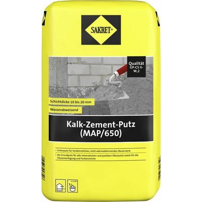 Sakret Kalk-Zement-Putz (MAP/650) 25 kg Sack grau 1,0 mm Kalk-Zement-Putz