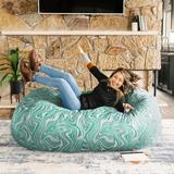 Big Joe Extra Large Memory Foam Bean Bag Sofa w/ Soft Removeable Cover Stain Resistant in Green | 32.5 H x 74 W x 49 D in | Wayfair 00022037