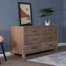 Grain Wood Furniture Loft 6 Drawer 61.5" W Double Dresser Wood in White/Brown | 31 H x 61.5 W x 19.25 D in | Wayfair CLF0568
