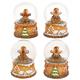 Gingerbread Waterball Snow globe set of 2 , 9 x 7 x 7 cm christmas gingerbread