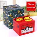 Tirelire Pokémon Pikachu pour enfants figurine d'anime vol d'argent boîte à musique électronique