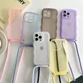 Coque de téléphone Candy Wave pour iPhone bandoulière collier lanière coque en silicone souple