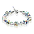 Bracelet Cube en cristal brillant pour femmes Bracelet carré en verre scintillant exquis luxe
