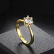 Bagues de mariage pour femmes classique 1 Carat AAA + Zircon couleur or clair bague de fiançailles