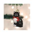 Old World Christmas Glass Blown Tuxedo Kitty Hanging Figurine Ornament Glass in Black/White | 5 H x 5 W x 7 D in | Wayfair 729343124524