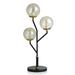 Metropolis - Steel 3 Tiered Table Lamp with Glass Globe Shades - 8.63"D x 8.63"W x 29"H - 8.63"D x 8.63"W x 29"H