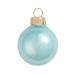 40ct Blue Pearl Finish Glass Christmas Ball Ornaments 1.25" (30mm)