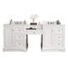 Alcott Hill® Kewstoke 85" Double Bathroom Vanity Set Stone, Wood in White | 41.07 H x 83.13 W x 23.5 D in | Wayfair