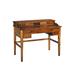 MacKenzie-Dow English Pub Campaign 9 Drawer Writing Desk Wood in White | 34.25 H x 42 W x 22 D in | Wayfair 1-7011_AntiqueWhite