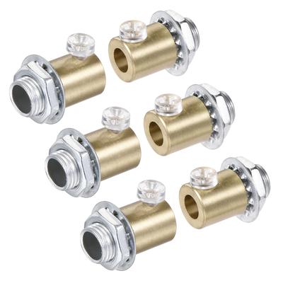 Metal Cable Glands Cord Grips Screw Lock for Wiring Ceiling Lamp Copper 6Pcs