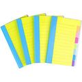 Office Supplies Divider Sticky Notes Tabs School Supplies Tabbed Self-Stick Lined Note Pad 4 x 6 Inches 64 Ruled Notes per Pack 4 Pack