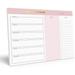 Sweetzer & Orange Weekly To Do List Pad. Pink Gold Weekly Planner Notepad with Daily Planner Agenda Squares. 7x10â€� Day Planner 2022 2023 - Student Planner Work Planner and Checklist Note Pad.