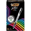 BIC Gel-ocity Smooth Stic Gel Pen Fine Point (0.5mm) Black Ink 36-Count Vibrant and Smooth Gel Ink