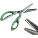 JISTL Green Pinking Shears Comfort Grips Professional Dressmaking Pinking Shears Crafts Zig Zag Cut Scissors Sewing Scissors Professional Handheld Dressmaking