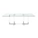 Chintaly Imports Yasmin Dining Table Plastic/Acrylic/Glass/Metal in Gray | 72 W x 42 D in | Wayfair YASMIN-DT-4272