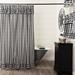 VHC Brands Annie Buffalo Black Check Ruffled Shower Curtain 72x72 100% Cotton in Gray | 72 H x 72 W in | Wayfair 51114