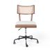 Joss & Main Oda Task Chair Upholstered, Wood in Gray/Brown | 34.25 H x 25.25 W x 24.5 D in | Wayfair F012CA4695A04CD4BA16D92898863617