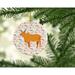 The Holiday Aisle® Zebu Indicine Cow Hanging Figurine Ornament Ceramic/Porcelain in Brown/Orange/Red | 2.8 H x 2.8 W x 0.15 D in | Wayfair