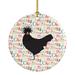 The Holiday Aisle® Polish Poland Chicken Christmas Hanging Figurine Ornament Ceramic/Porcelain in Black/Blue/Red | 2.8 H x 2.8 W x 0.15 D in | Wayfair