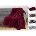 The Holiday Aisle® Elburr Fuzzy Warm & Cozy Fleece Throw Microfiber/Fleece/Microfiber/Fleece, Polyester in Red | 60 H x 50 W in | Wayfair