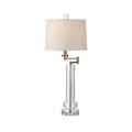 Wildwood Graduated 28" Table Lamp Linen/Crystal in Brown/White | 28 H x 12 W x 12 D in | Wayfair 22159