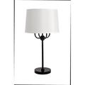 House of Troy Alpine 29.75" Table Lamp USB Linen/Metal in White/Black | 29.75 H x 15 W x 15 D in | Wayfair A751-BLK/SS