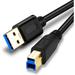 USB 3.0 Cable A Male to B Male 5Ft Superspeed USB 3.0 A-B/A Male to B Male Cable - for Scanner Printers Desktop