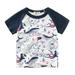Short Kids Clothes Boys T Toddler Tee Sharks For 1-7 Shirts Dinosaur Years Crewneck Sleeve Tops Cartoon Baby Boys Tops Boys T Shirts Printed