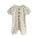 JDEFEG Boys Winter Clothes Size 8 Baby Girls Boys Floral Cotton Summer Short Sleeve Romper Jumpsuit Clothes Tee 12M Onesies for Baby Boy Cotton Khaki 90