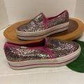 Kate Spade Shoes | Kate Spade X Keds Collaboration Glittered Platform Lace Free Sneaker | Color: Pink/White | Size: 5