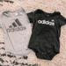 Adidas One Pieces | 2 Pack Adidas Bodysuit - 9m | Color: Black/Gray | Size: 9mb