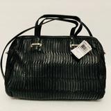 Coach Bags | Coach Madison Taylor Gathered Leather Satchel Bag F25250 Black Retail $598 | Color: Black/Silver | Size: 12.5" (W) X 9" (H) X 4" (D)