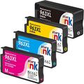 Starink 963XL Ink Cartridges Remanufactured for HP 963 Ink Cartridges Multipack Black Cyan Magenta Yellow with HP OfficeJet Pro 9010 9016 9022 9025 9019 9020 9013 9012 9014 9015 4-Pack