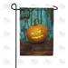 America Forever Jack O Lantern Garden Flag Double Sided 12.5 x 18 inches Holiday Yard Outdoor Decoration Pumpkin Face Grimace Cemetry Garden Flag for Halloween Outdoor Decorations