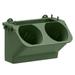 LICHENGTAI 2 in 1 Hanging Planters for Indoor Outdoor Plants Modern Garden Flower Pots with Drain Holes Dark Green