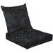 2-Piece Deep Seating Cushion Set Seamless gold on black Festive christmas Outdoor Chair Solid Rectangle Patio Cushion Set