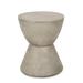 GDF Studio Attola Outdoor Lightweight Concrete Side Table Light Gray