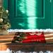 SDJMa Christmas Rug Santa Elk Door Mat Outdoor Rug Christmas Welcome Doormat for Front Door Outdoor Indoor Entrance 16*24â€�