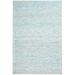 Blue Silk Rug 5 X 8 Modern Hand Woven Scandinavian Solid Room Size Carpet