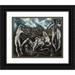 El Greco (Domenikos Theotokopoulos) 14x12 Black Ornate Wood Framed Double Matted Museum Art Print Titled: Laocoon (C. 1610-1614)