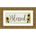 Kimberly Allen 14x8 Gold Ornate Wood Framed with Double Matting Museum Art Print Titled - Sunflower Blessed