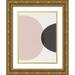 Urban Epiphany 12x14 Gold Ornate Wood Framed with Double Matting Museum Art Print Titled - Minimalist Circles 2