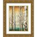 Pinto Patricia 19x24 Gold Ornate Wood Framed with Double Matting Museum Art Print Titled - Gold Birch Forest II
